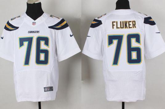 Nike San Diego Chargers 76 D.J. Fluker White Elite NFL Jerseys Cheap