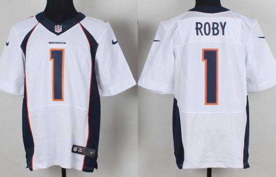 Nike Denver Broncos 1 Bradley Roby White Elite NFL Jerseys Cheap