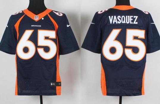 Nike Denver Broncos 65 Louis Vasquez Blue Elite NFL Jersey Cheap