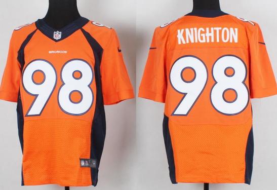 Nike Denver Broncos 98 Terrance Knighton Orange Elite NFL Jerseys Cheap