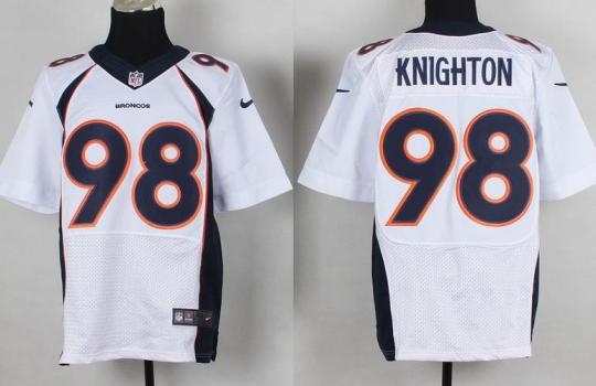 Nike Denver Broncos 98 Terrance Knighton White Elite NFL Jerseys Cheap