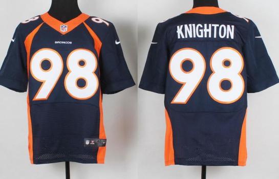 Nike Denver Broncos 98 Terrance Knighton Blue Elite NFL Jerseys Cheap
