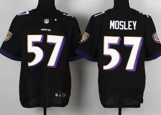 Nike Baltimore Ravens 57 C.J. Mosley Black Elite NFL Jersey Cheap