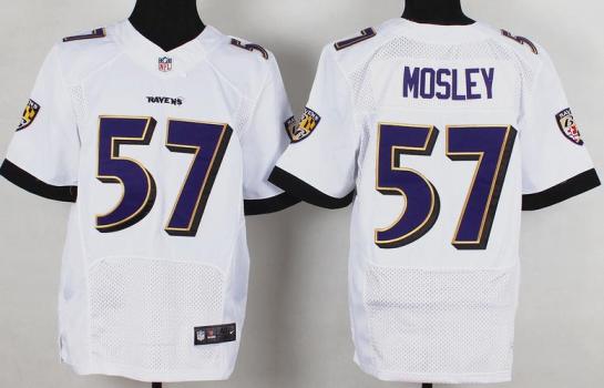 Nike Baltimore Ravens 57 C.J. Mosley White Elite NFL Jersey Cheap