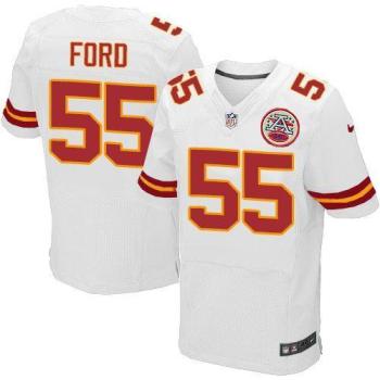 Nike Kansas Chiefs #55 Dee Ford White Elite NFL Jerseys Cheap