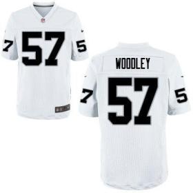 Nike Oakland Raiders #57 LaMarr Woodley Black White Elite NFL Jerseys Cheap