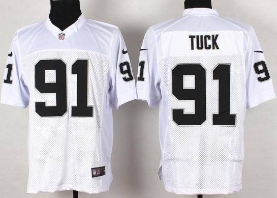 Nike Oakland Raiders 91 Justin Tuck White Elite NFL Jerseys Cheap