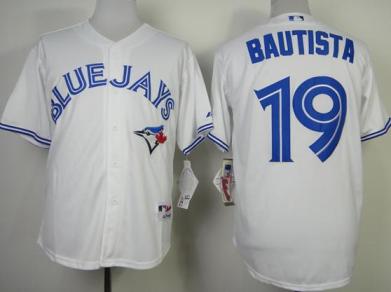 Toronto Blue Jays 19 Jose Bautista White MLB Jerseys