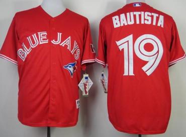 Toronto Blue Jays 19 Jos?? Bautista Red Canada Day MLB Jerseys