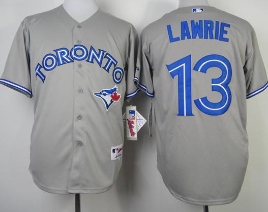 Toronto Blue Jays 13 Brett Lawrie Grey MLB Jerseys Cheap