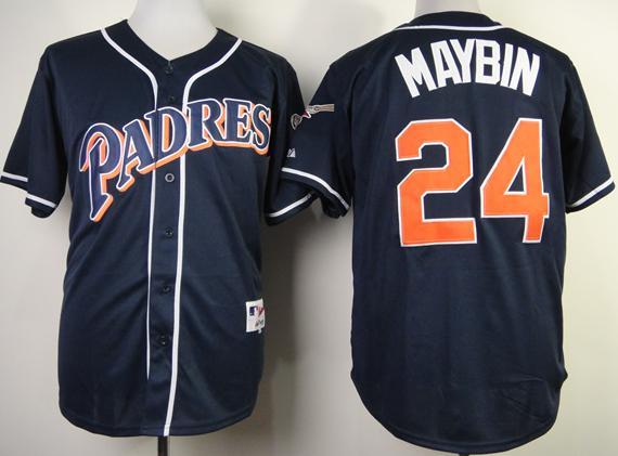 San Diego Padres 24 Cameron Maybin 1998 Turn Back The Clock Blue MLB Jerseys