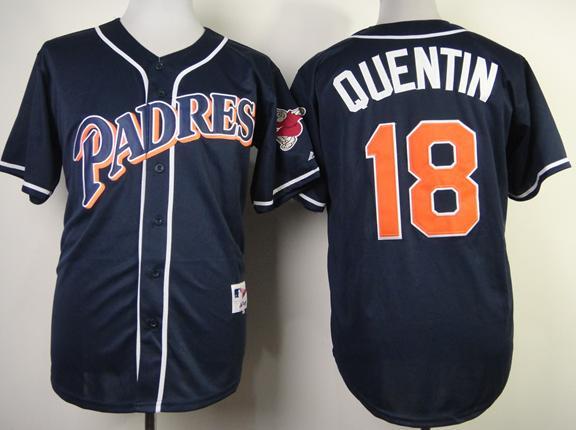 San Diego Padres 18 Carlos Quentin 1998 Turn Back The Clock Blue MLB Jerseys