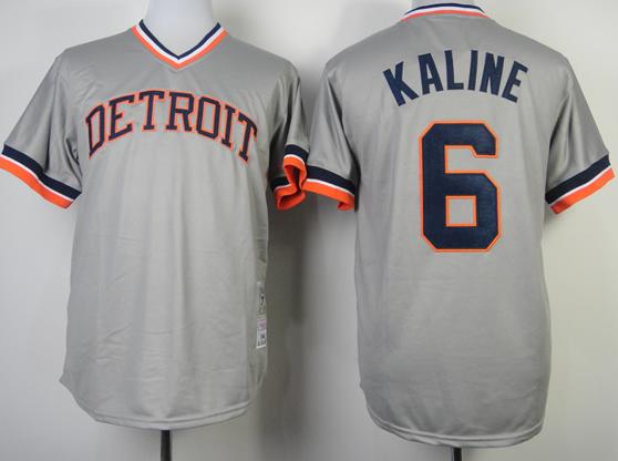 Detroit Tigers 6 Al Kaline Grey 1984 Throwback MLB Jerseys Cheap
