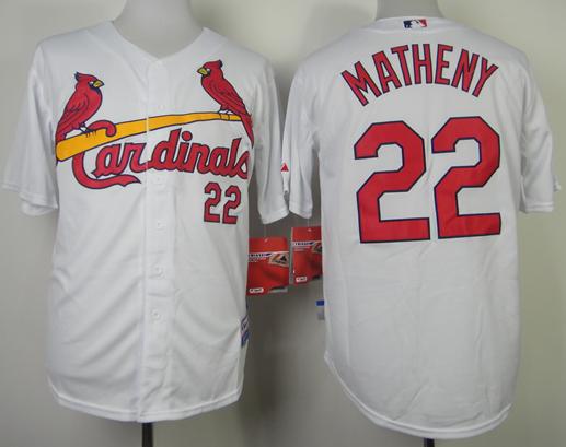 St. Louis Cardinals 22 Mike Matheny White MLB Jerseys Cheap