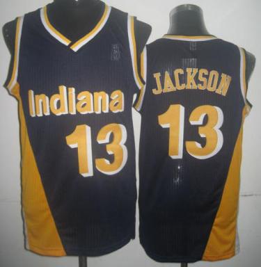 Indiana Pacers 13 Mark Jackson Black Yellow Revolution 30 NBA Jersey Cheap