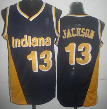 Indiana Pacers 13 Mark Jackson Black Yellow Revolution 30 NBA Jersey