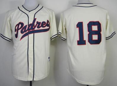 San Diego Padres 18 Carlos Quentin 1948 Turn Back The Clock Cream MLB Jerseys