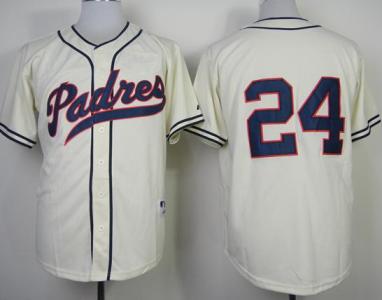 San Diego Padres 24 Cameron Maybin 1948 Turn Back The Clock Cream MLB Jerseys