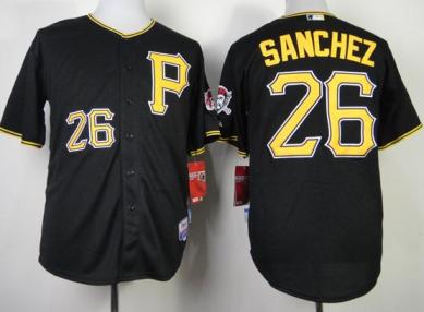 Pittsburgh Pirates #26 Tony Sanchez Black Cool Base MLB Baseball Jersey Pittsburgh Pirates #26 Tony Sanchez Black Cool Base MLB Baseball Jersey
