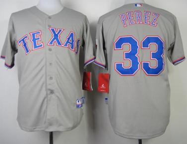 Texas Rangers 33 Martin Perez Grey Cool Base MLB Jerseys