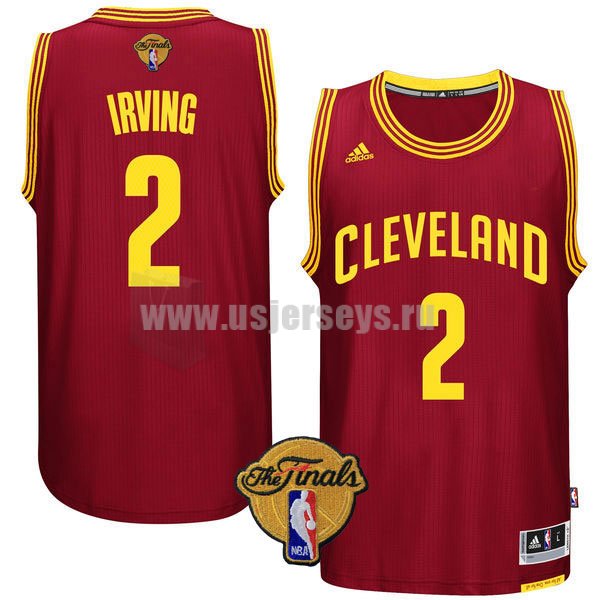 Men's Cleveland Cavaliers #2 Kyrie Irving Garnet Stitched 2016 The Finals Road Swingman NBA Jersey