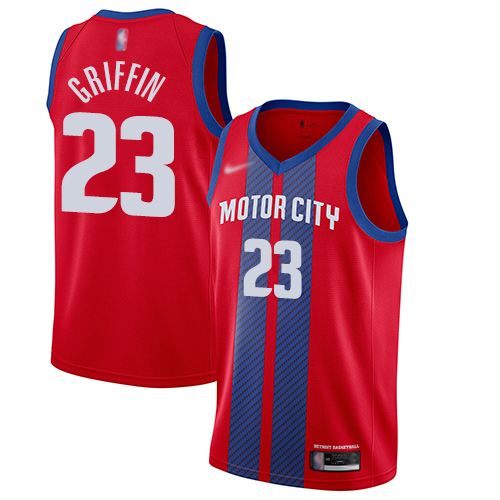 Men's Nike Detroit Pistons #23 Blake Griffin Red NBA Swingman City Edition 2019 20 Jersey