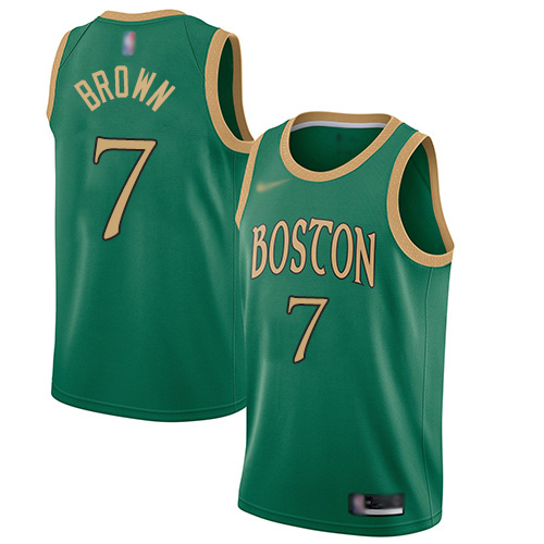 Men's Nike Boston Celtics #7 Jaylen Brown Green Basketball Swingman City Edition 2019 20 Jersey