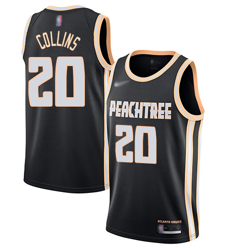 Men's Nike Atlanta Hawks #20 John Collins Black Basketball Swingman City Edition 2019 20 Jersey