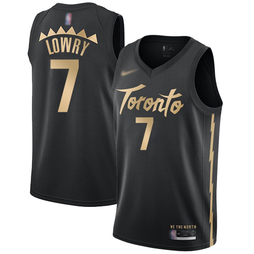 Youth Nike Toronto Raptors #7 Kyle Lowry Black NBA Swingman City Edition 2019 20 Jersey