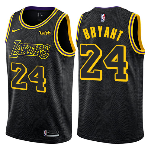 Nike Los Angeles Lakers #24 Kobe Bryant Black NBA Swingman City Edition Jersey