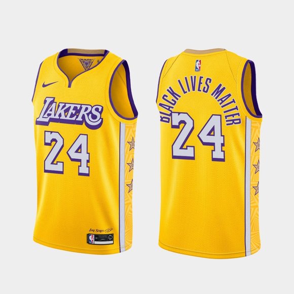 Los Angeles Lakers #24 Kobe Bryant BLM Jersey City