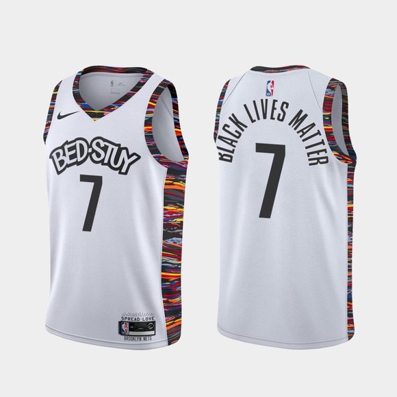 Brooklyn Nets #7 Kevin Durant BLM 2020 Jersey City