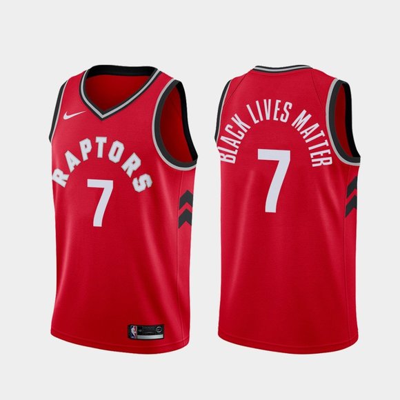 Toronto Raptors #7 Kyle Lowry BLM Jersey Red