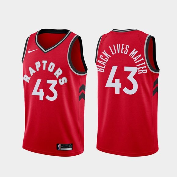 Toronto Raptors #43 Pascal Siakam BLM Jersey Red