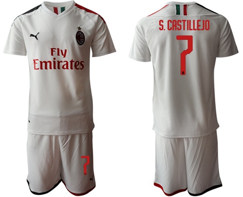 AC Milan #7 S.Castillejo Away Soccer Club Jersey