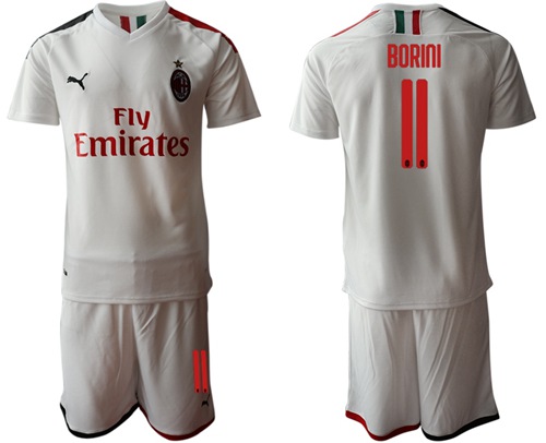AC Milan #11 Borini Away Soccer Club Jersey