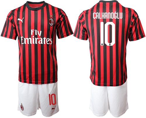 AC Milan #10 Calhanoglu Home Soccer Club Jersey