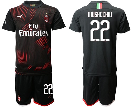 AC Milan #22 Musacchio Third Soccer Club Jersey