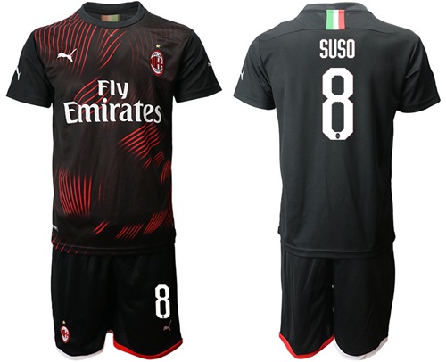 AC Milan #8 Suso Third Soccer Club Jersey