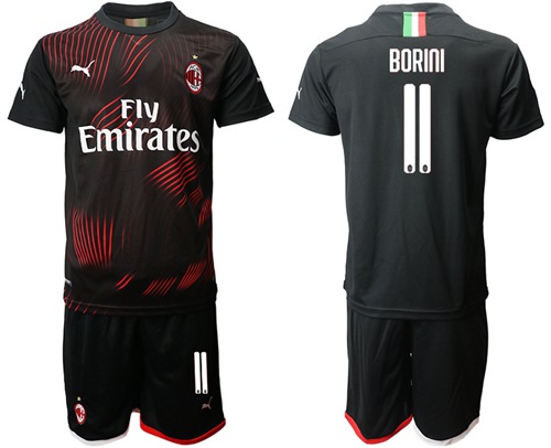 AC Milan #11 Borini Third Soccer Club Jersey