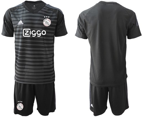 Ajax Blank Black Goalkeeper Soccer Club Jersey