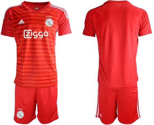 Ajax Blank Red Goalkeeper Soccer Club Jersey