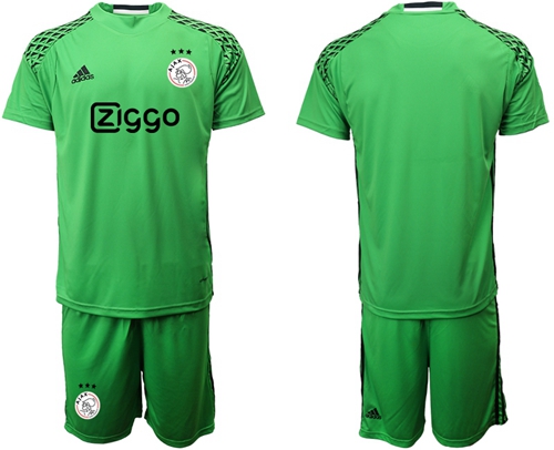 Ajax Blank Shiny Green Goalkeeper Soccer Club Jersey