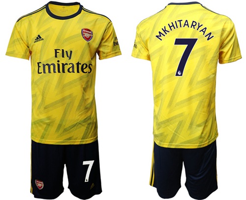 Arsenal #7 Mkhitaryan Away Soccer Club Jersey