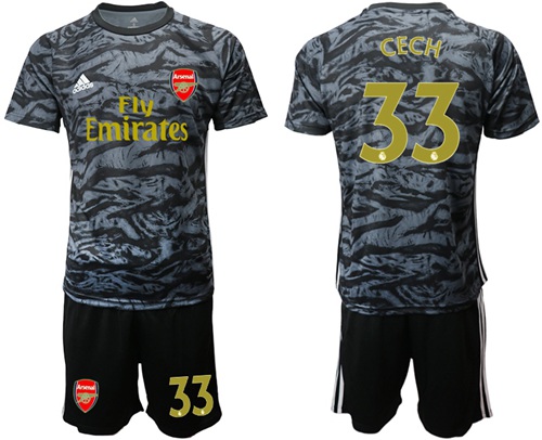 Arsenal #33 Cech Black Goalkeeper Soccer Club Jersey