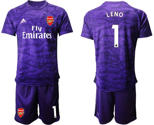 Arsenal #1 Leno Purple Goalkeeper Soccer Club Jersey