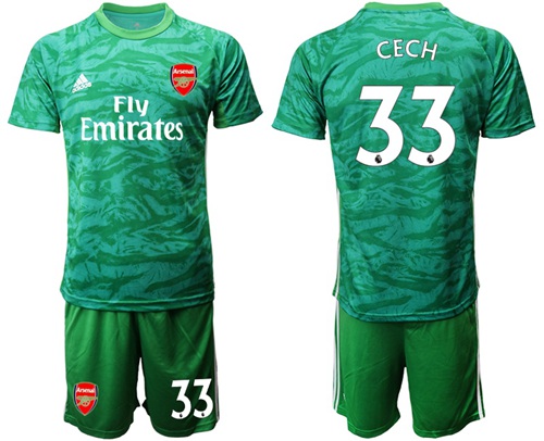 Arsenal #33 Cech Green Goalkeeper Soccer Club Jersey