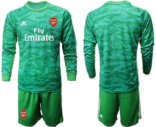 Arsenal Blank Green Long Sleeves Goalkeeper Soccer Club Jersey