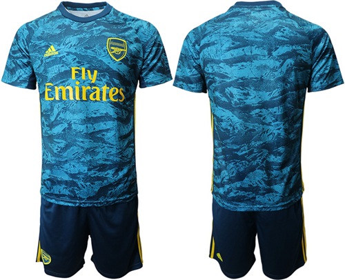 Arsenal Blank Blue Goalkeeper Soccer Club Jersey