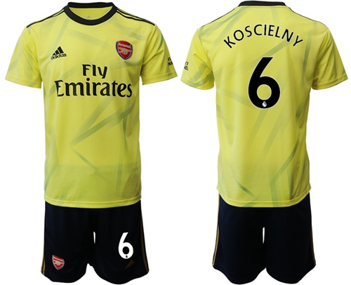 Arsenal #6 Koscielny Yellow Soccer Club Jersey